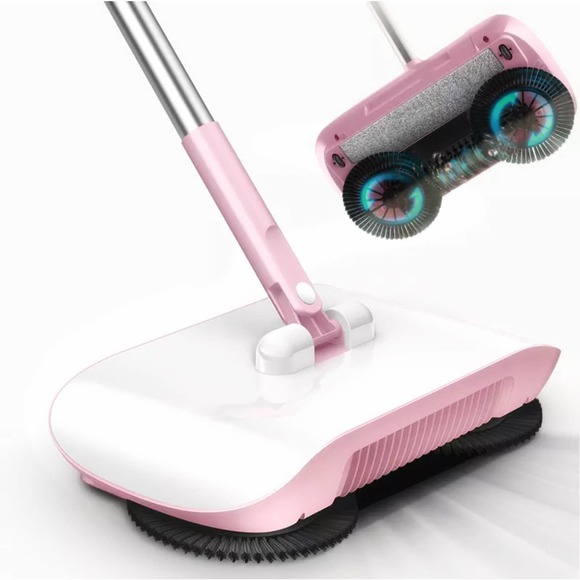 💝 PINK PUSH SWEEPER MOP SPIRAL FLOOR CLEANER - Picture 1 of 8